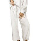 Dropped Shoulder Textured Top and Pants Set