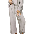 Dropped Shoulder Textured Top and Pants Set