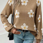 Floral Dropped Shoulder Sweater