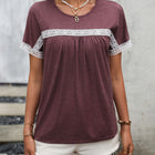 Contrast Round Neck Short Sleeve Tee