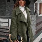Zip-Up Collared Teddy Jacket