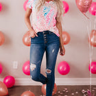 Leopard V-Neck Short Sleeve Tee Shirt