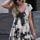 Tie-Dye Ruffle Hem Dress