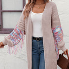 Fringe Sleeve Dropped Sholder Cardigan
