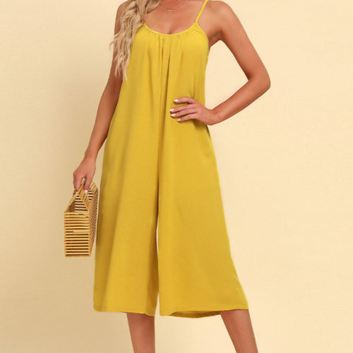 Spaghetti Strap Scoop Neck Jumpsuit