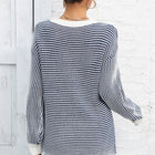 Striped Round Neck Long Sleeve Knit Top
