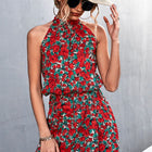 Floral Tied Sleeveless Mini Dress