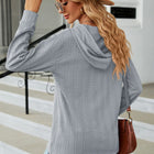 Cable-Knit Long Sleeve Hoodie