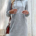 Striped Drawstring Long Sleeve Hoodie