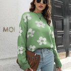 Floral Dropped Shoulder Sweater