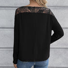 Lace Long Sleeve Round Neck Tee
