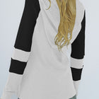 Waffle-Knit Raglan Sleeve Zipper Front Hoody
