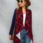 Plaid Open Front Cardigan