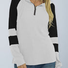 Waffle-Knit Raglan Sleeve Zipper Front Hoody
