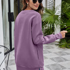 Graphic Round Neck Dropped Shoulder Sweatshirt