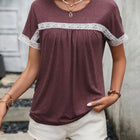 Contrast Round Neck Short Sleeve Tee