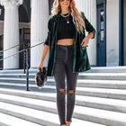Button Up Long Sleeve Blazer with Pocket