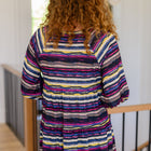 Circle Back Striped V-Neck Top
