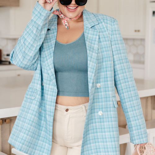 Fetch My Briefcase Plaid Blazer