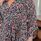 Have It All Angel Sleeve Top in Black Floral