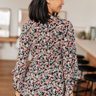 Have It All Angel Sleeve Top in Black Floral