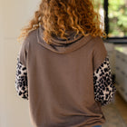 Here And There Leopard Print Hoodie