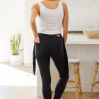 Hilary Side Fringe Skinny Jegging In Black