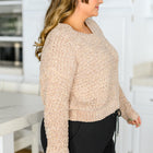 Irish Coffee Knitted Crop V Neck Sweater