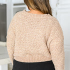 Irish Coffee Knitted Crop V Neck Sweater