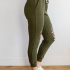Kick Back Distressed Joggers in Olive