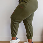 Kick Back Distressed Joggers in Olive