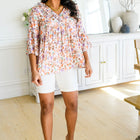 Let's Go Boho Floral Babydoll Top