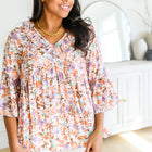 Let's Go Boho Floral Babydoll Top
