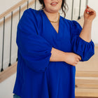 What Do You Say Balloon Sleeve Blouse