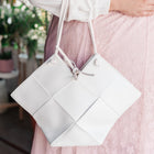 Woven Tote in White