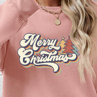 Christmas Letter Graphic Round Neck Sweatshirt