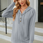 Cable-Knit Long Sleeve Hoodie