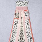 Leopard Color Block Smocked Jumpsuit