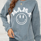 Round Neck Long Sleeve MAMA Graphic Sweatshirt