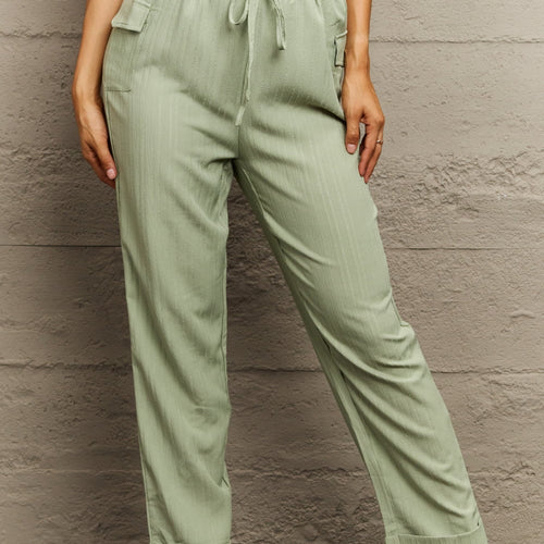 Tie Waist Long Pants
