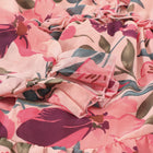 Floral Frill Trim Flounce Sleeve Plunge Maxi Dress