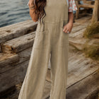 Full Size Wide Leg Front Pocket Jumpsuit
