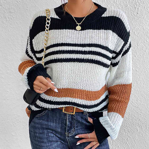 Striped Round Neck Sweater