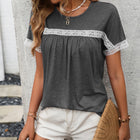 Contrast Round Neck Short Sleeve Tee