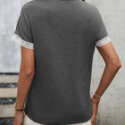 Contrast Round Neck Short Sleeve Tee