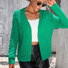 Open Front Long Sleeve Cardigan