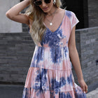 Tie-Dye Ruffle Hem Dress