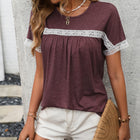 Contrast Round Neck Short Sleeve Tee