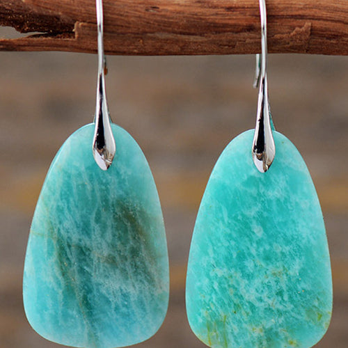 Natural Stone Dangle Earrings