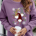 Graphic Round Neck Dropped Shoulder Sweatshirt
